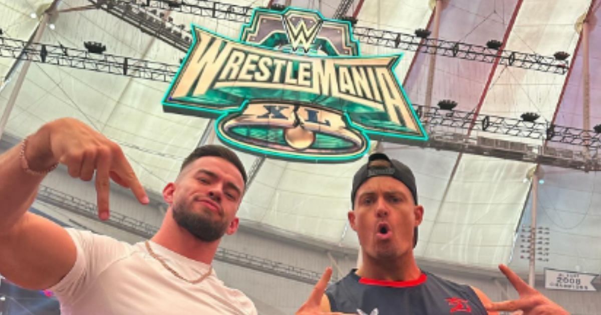 Grayson Waller and Austin Theory have a match at WrestleMania 40 [Image via Austin