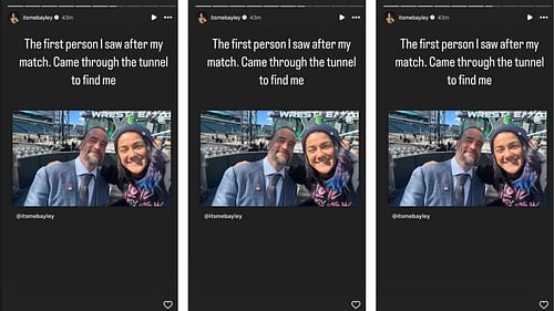 Bayley shares heartfelt post on her Instagram story