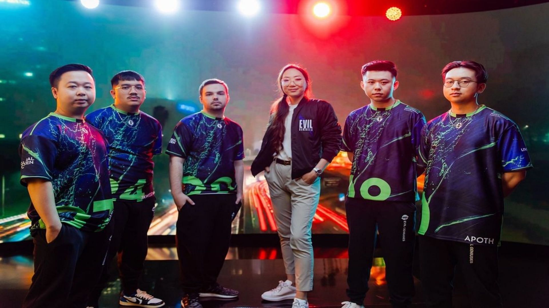 Apoth (rightmost) with Team EG and coach Christine Chi (Via Instagram/@evilgeniuses)
