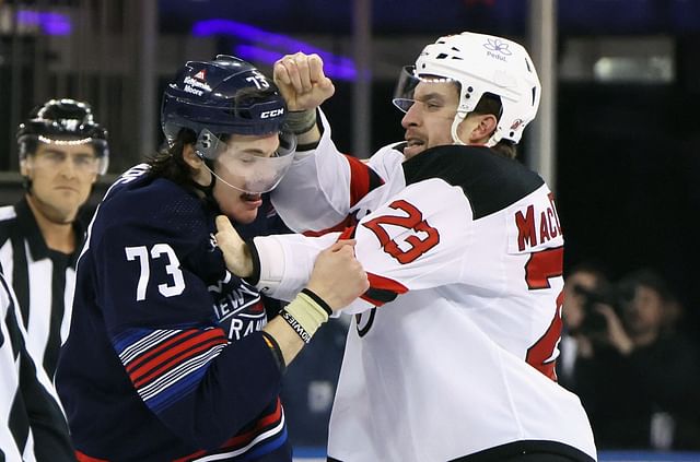 Big man seems to go down quite a bit" - NHL fans react to old clip of Matt  Rempe losing a fight against Senators' Zack Ostapchuk