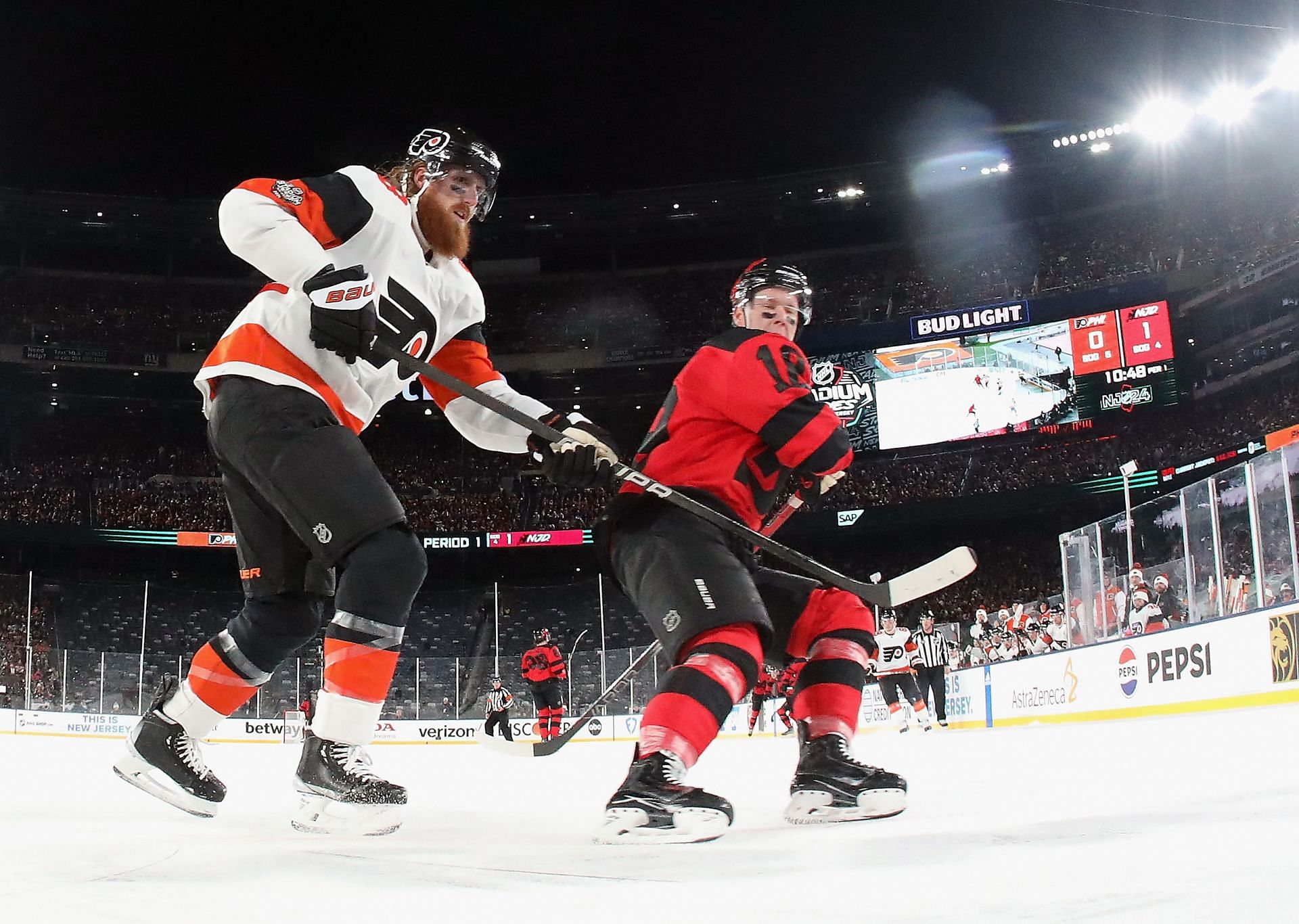 WATCH: Fight breaks out between fans at Flyers vs. Devils showdown