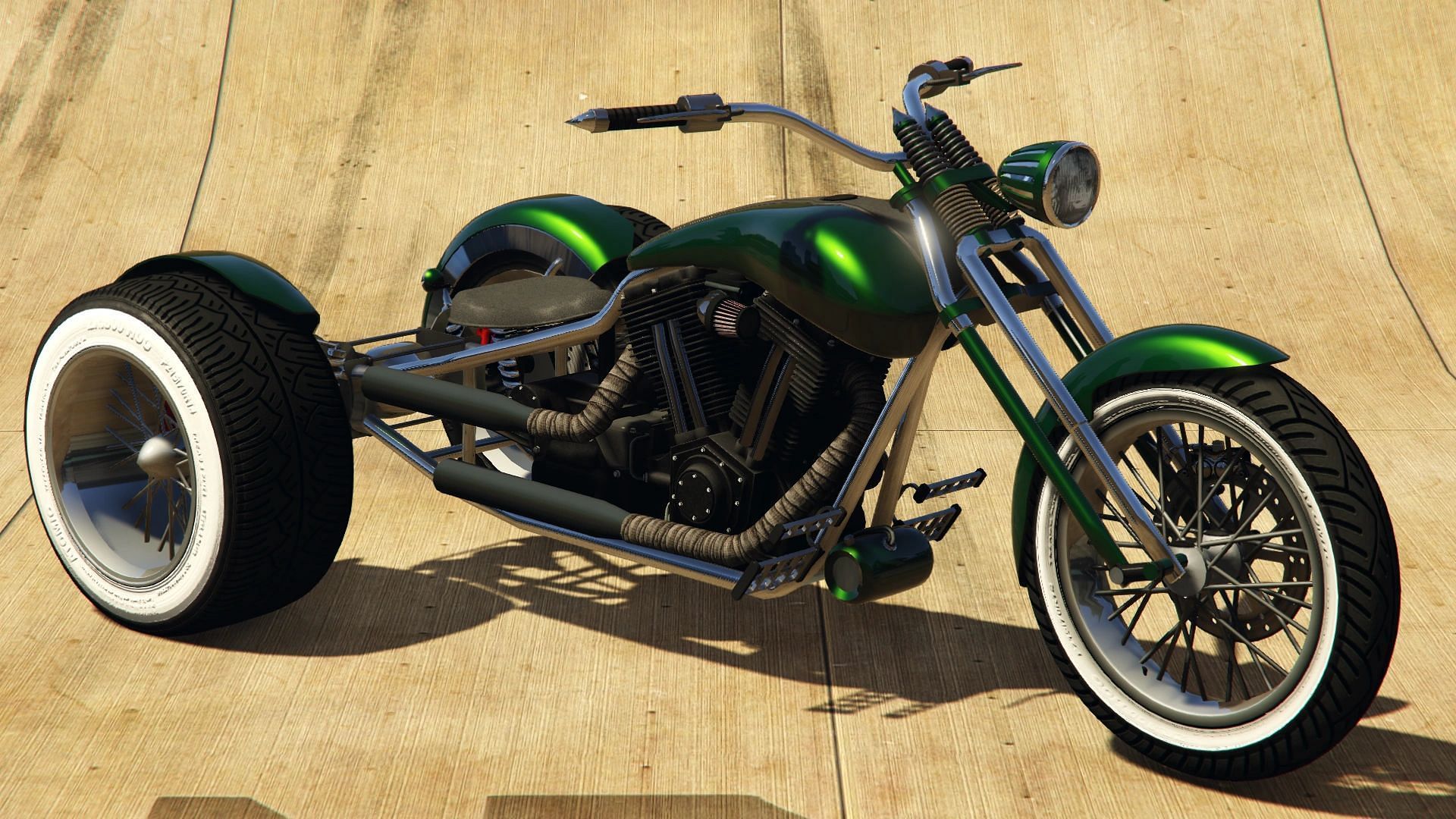 The vehicle is basically a chopper with three wheels. (Image via Rockstar Games)