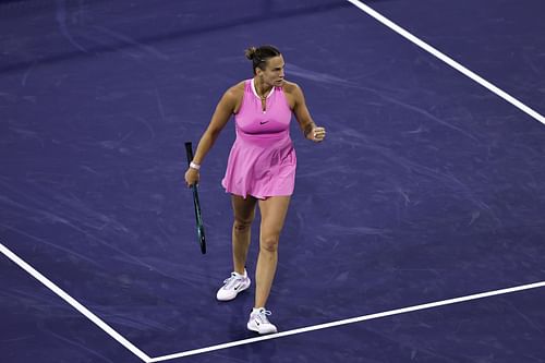 Aryna Sabalenka at the 2024 BNP Paribas Open in Indian Wells - Getty Images