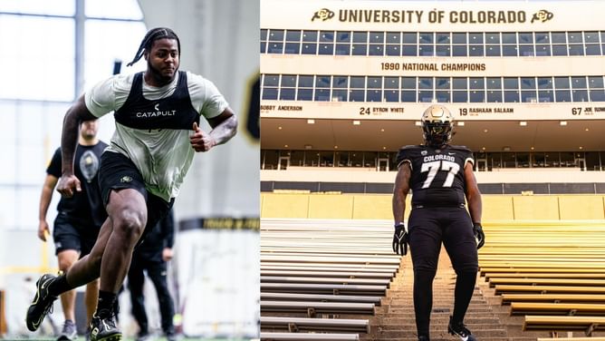 “Bro he is huge” - CFB world reacts to 5-star recruit Jordan Seaton’s first time in Buffaloes uniform during 2024 spring game