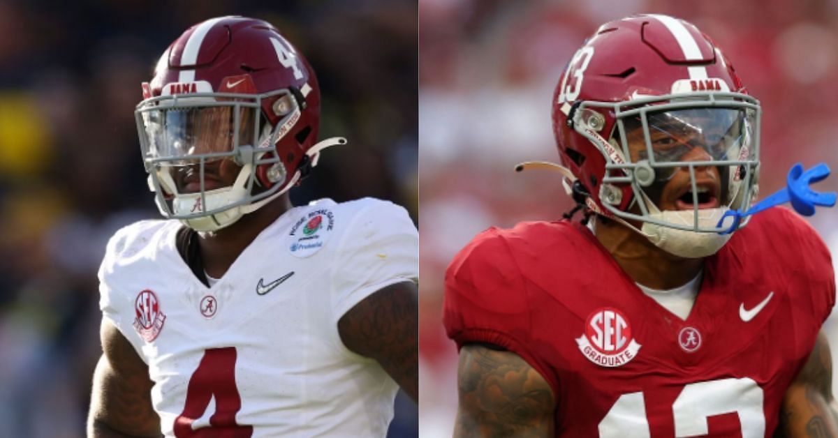 Alabama`s Jalen Milroe and Malachi Moore