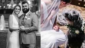 Jason Kelce's wife remembers late dog Winn as couple celebrates 6th wedding anniversary: "The cutest flower girl"