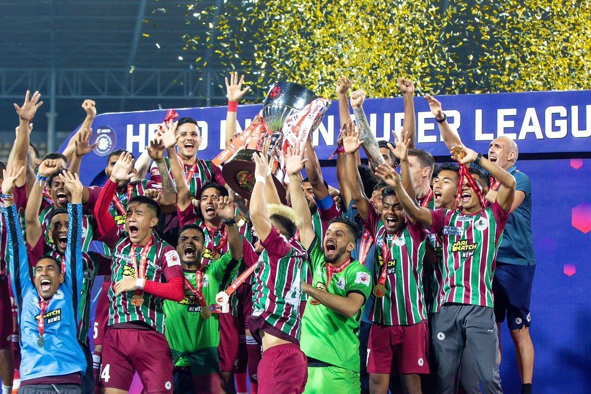 Mohun Bagan wins their maiden League Shield title in the Indian Super League (Office Of Chaudhary Rohit Singh Yadav/X)