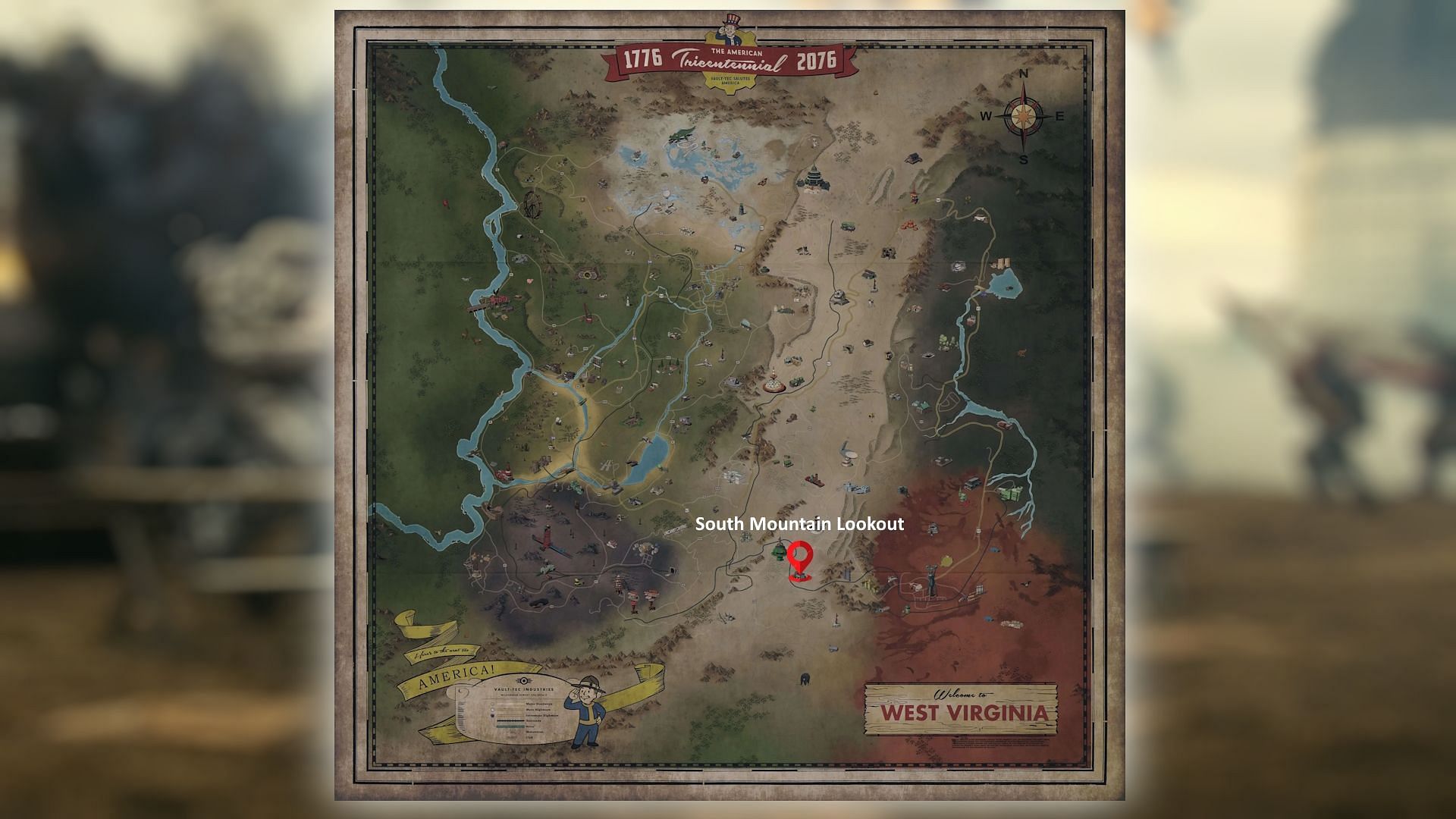 The South Mountain Lookout is located in the Savage Divide region (Image via Bethesda Game Studios)