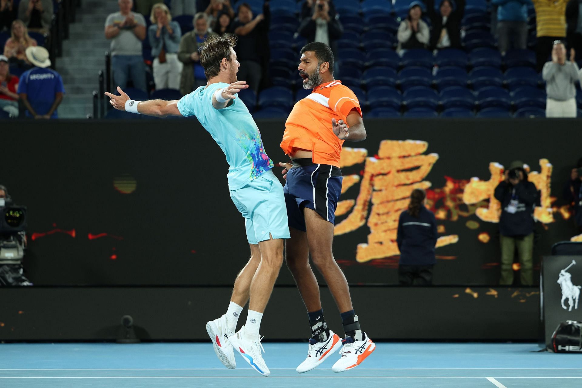 Rohan Bopanna and Matthew Ebden at the 2024 Australian Open.