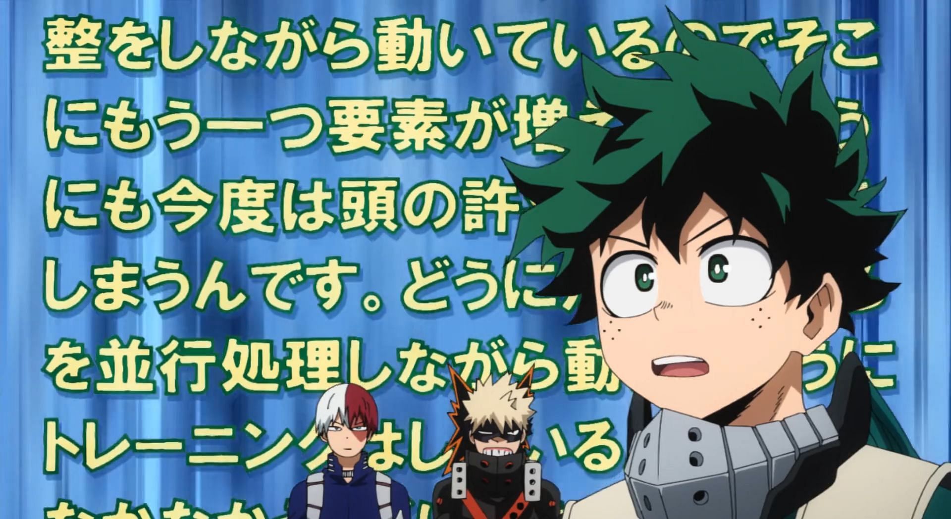 Deku externalizing his thoughts (Image via BONES)