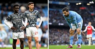 Manchester City superstar caught sneakily eavesdropping on Arsenal team in cheeky moment during 0-0 draw at Etihad