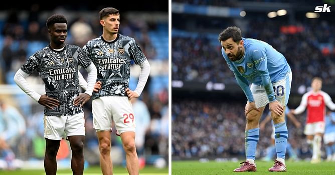 Manchester City superstar caught sneakily eavesdropping on Arsenal team in cheeky moment during 0-0 draw at Etihad