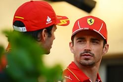 "Idk why Carlos Sainz races Charles Leclerc like this" - Fans react to the Spaniard pushing his teammate off the track