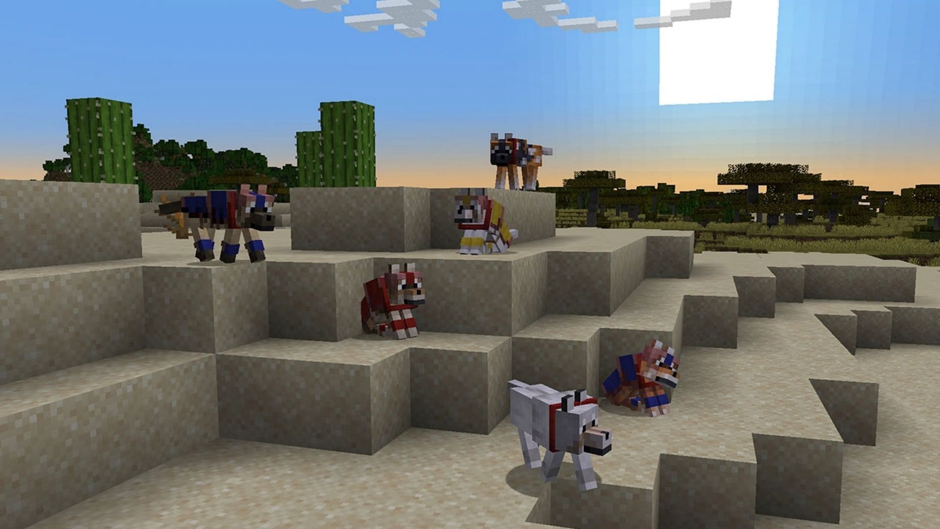 There is a special advancement for the new wolf variants (Image via Mojang Studios)