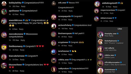 Some reactions on the Instagram update.