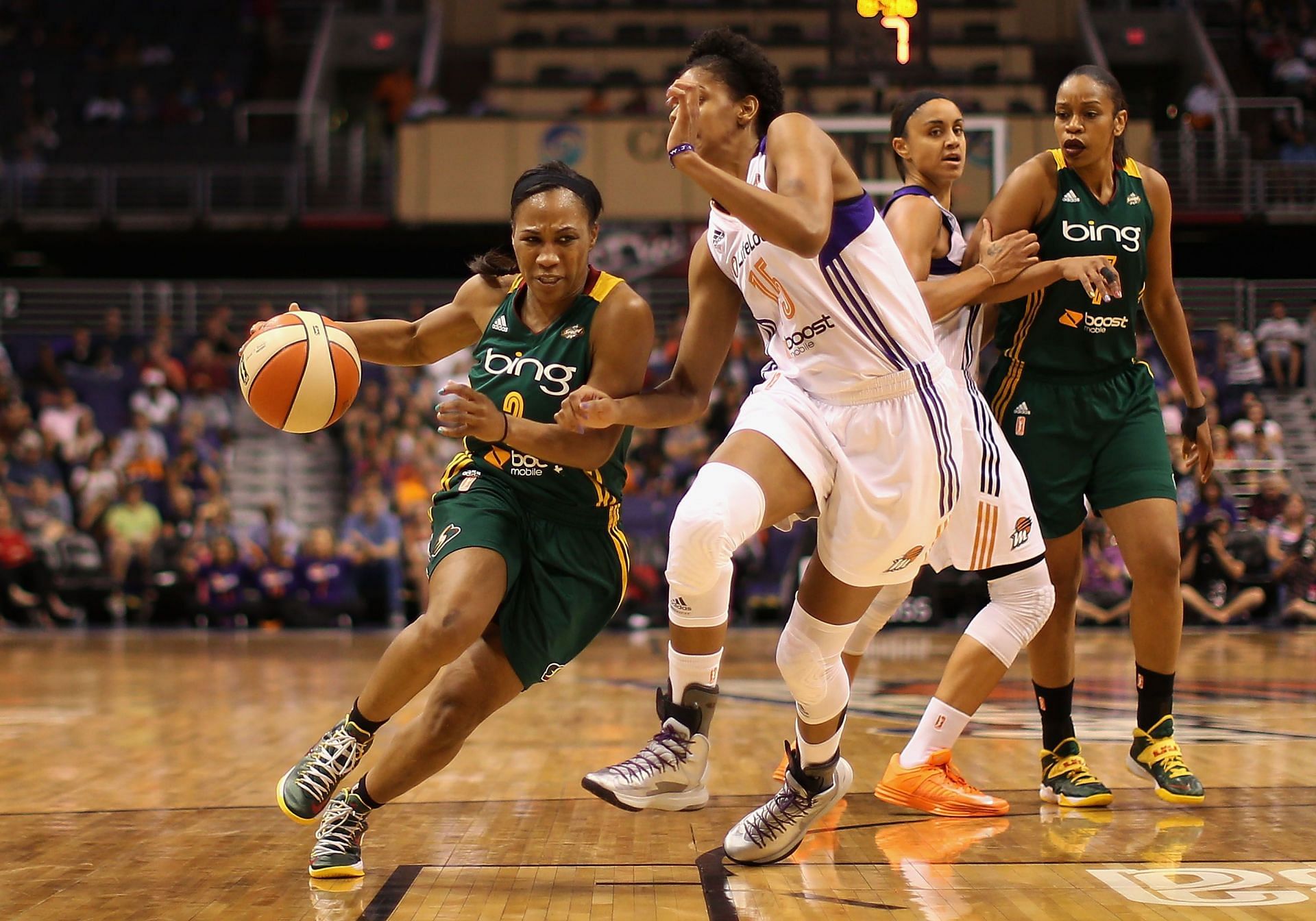 Temeka Johnson, shown here in the WNBA, was the top passer in LSU basketball history.