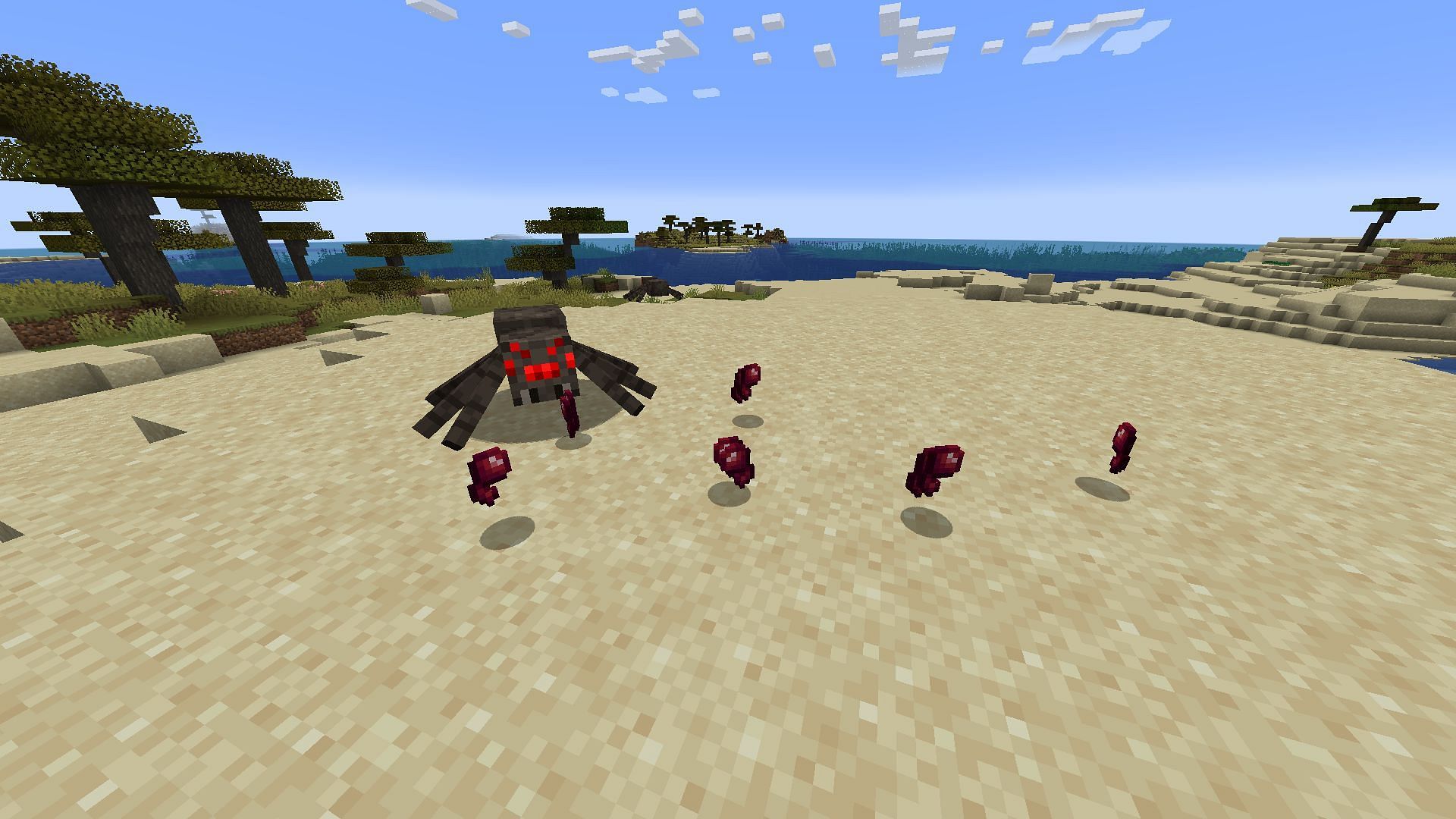 Spider eyes are a requirement for armadillo breeding in Minecraft (Image via Mojang Studios)
