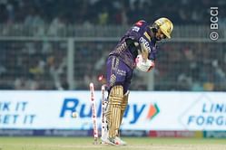 [Watch] Trent Boult uproots centurion Sunil Narine's leg stump with a full delivery in KKR vs RR IPL 2024 clash