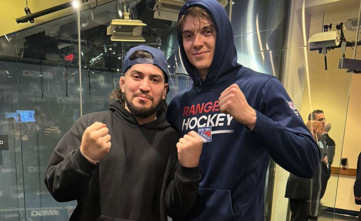 NHL fans react to Dillon Danis and Matt Rempe posing ahead of Islanders game