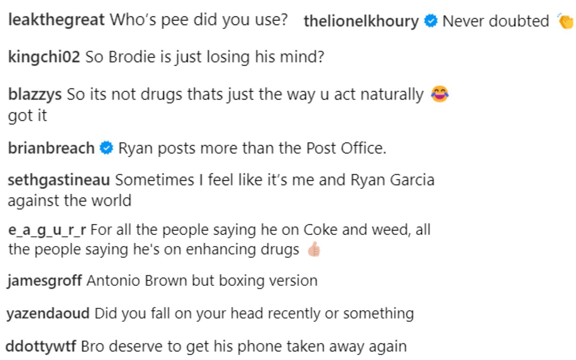 Fans react to Ryan Garcia&#039;s post