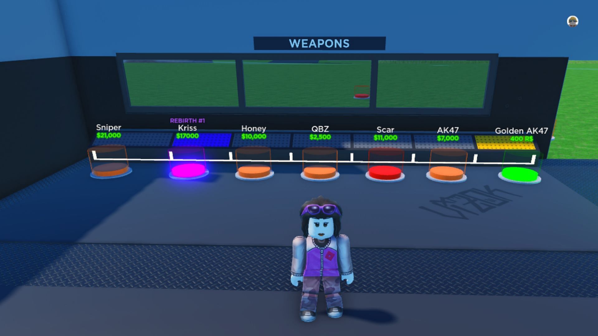 All weapons in Criminal Tycoon (Image via Roblox)