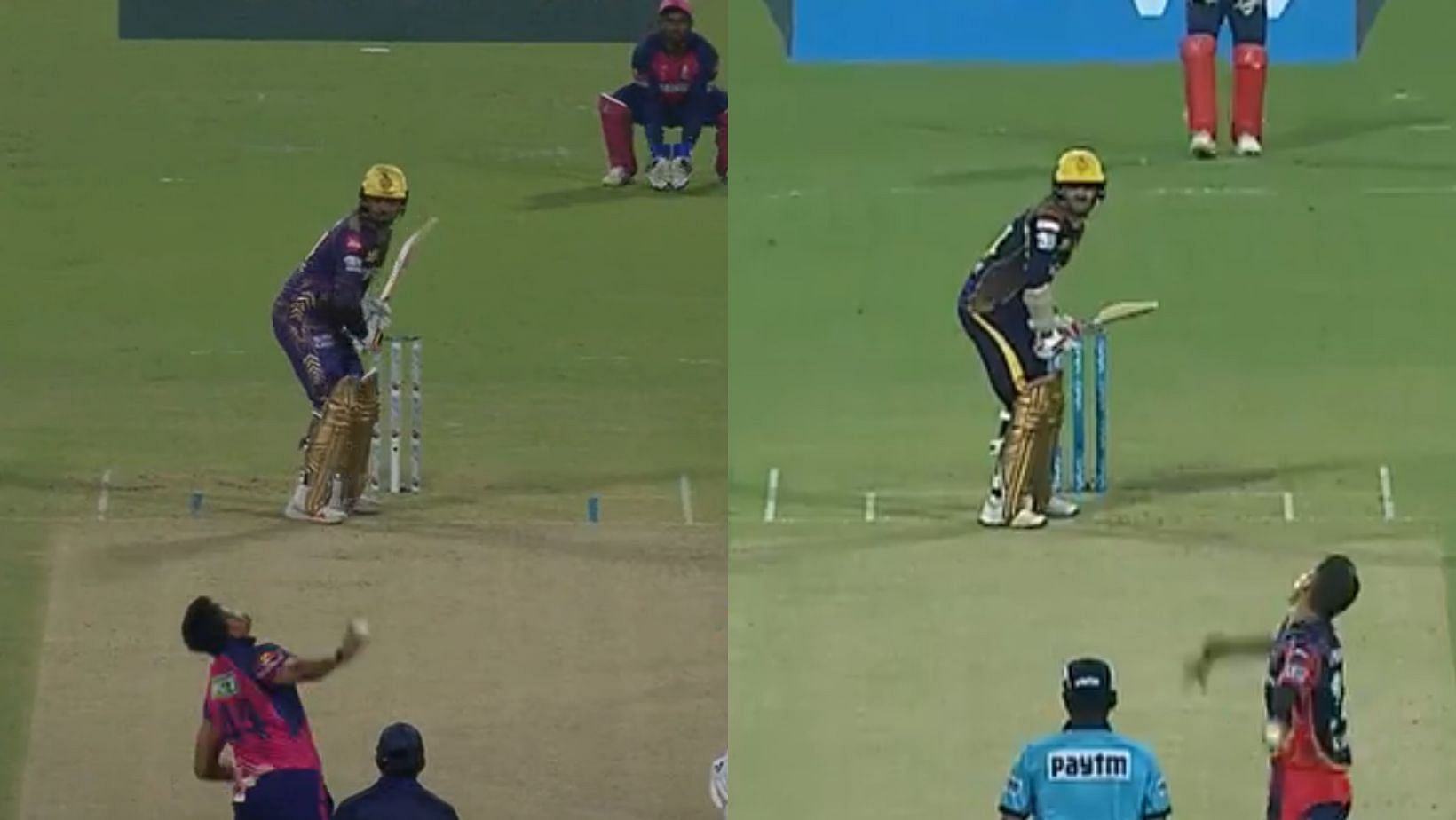 The change in Sunil Narine&#039;s technique from 2018 (R) to 2024. (PC: BCCI)