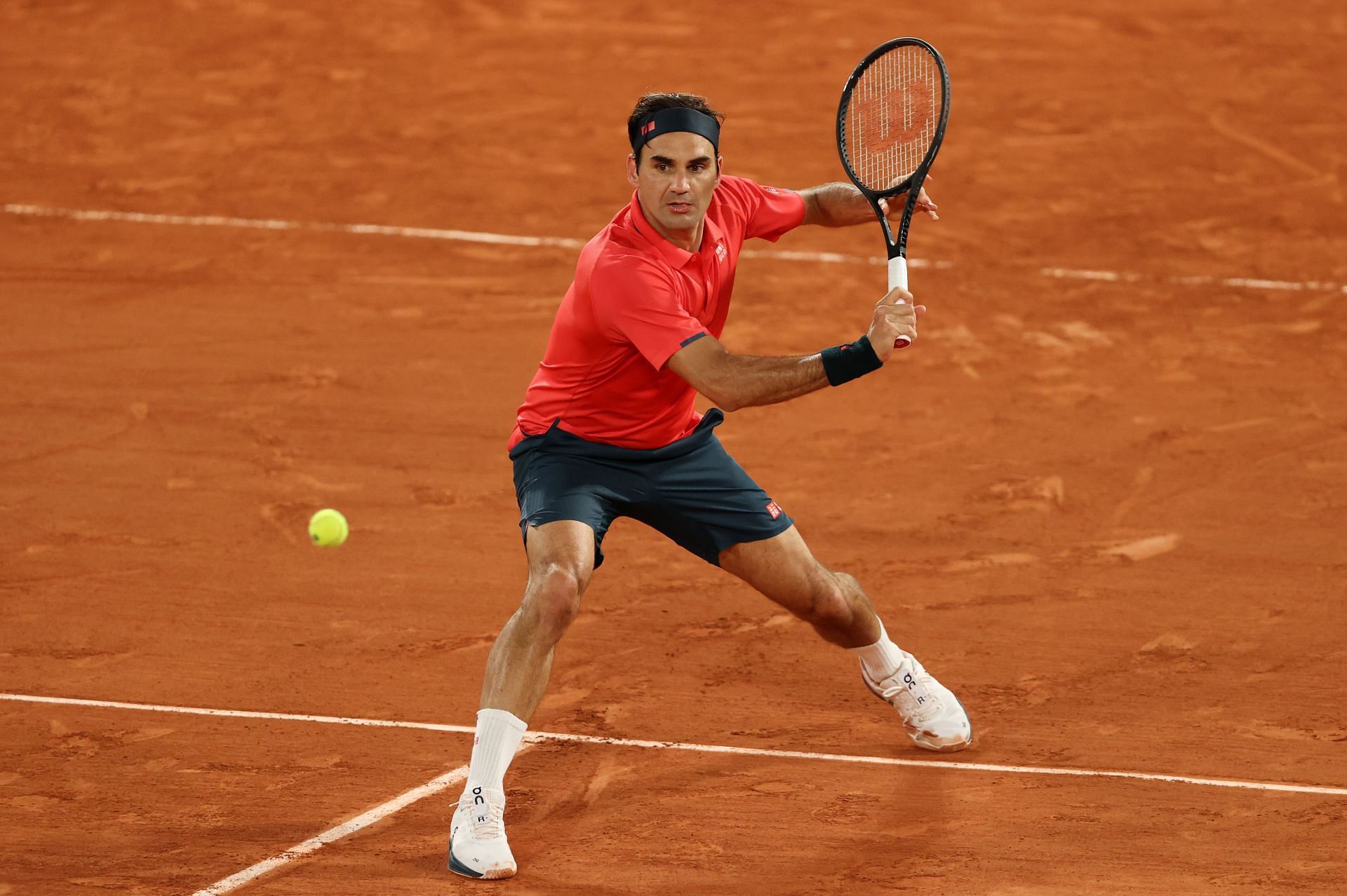 Roger Federer at the 2021 French Open - Day Seven