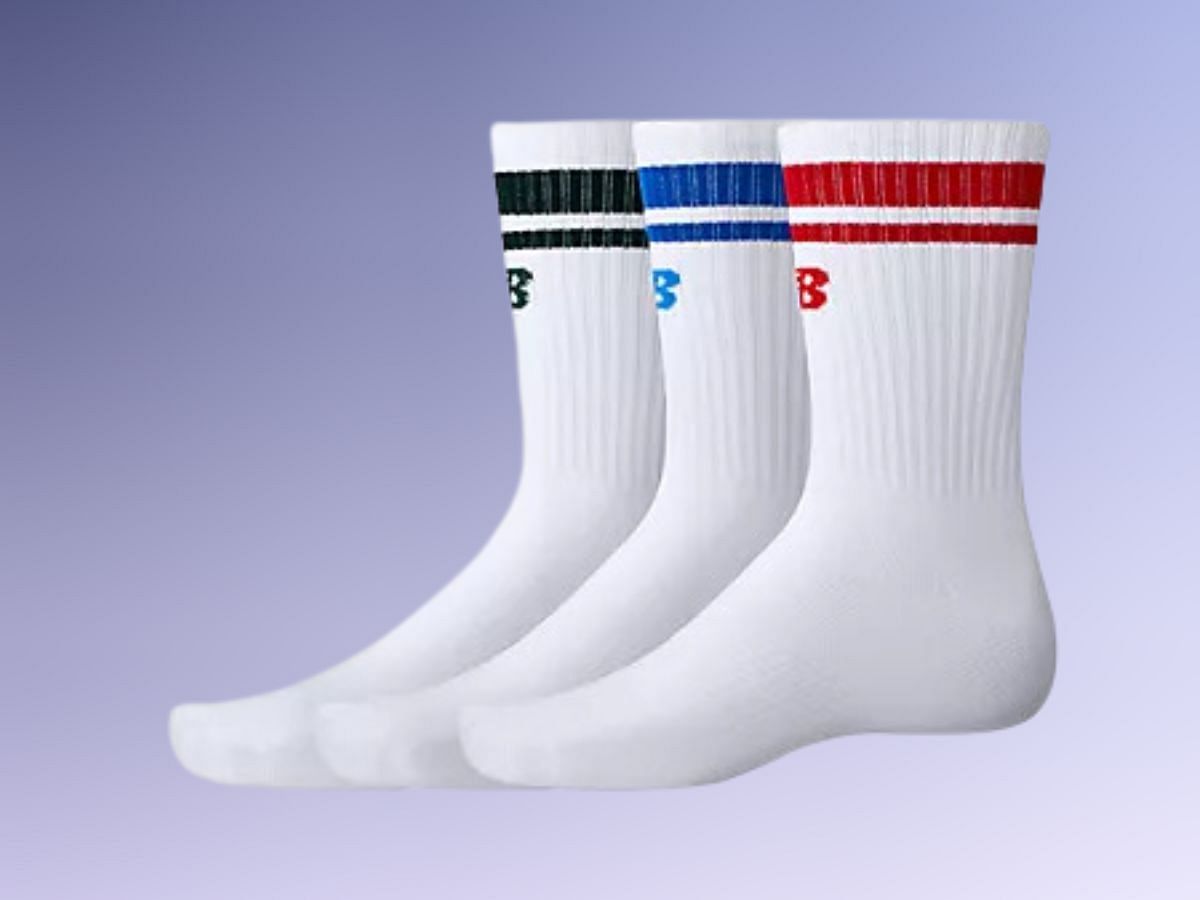 New Balance Socks: Unisex Essentials Line Midcalf 3 Pack (Image via New balance)