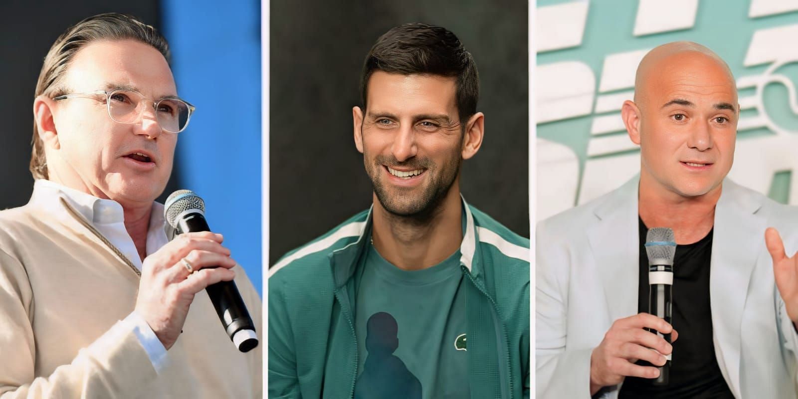 Jimmy Connors, Novak Djokovic &amp; Andre Agassi