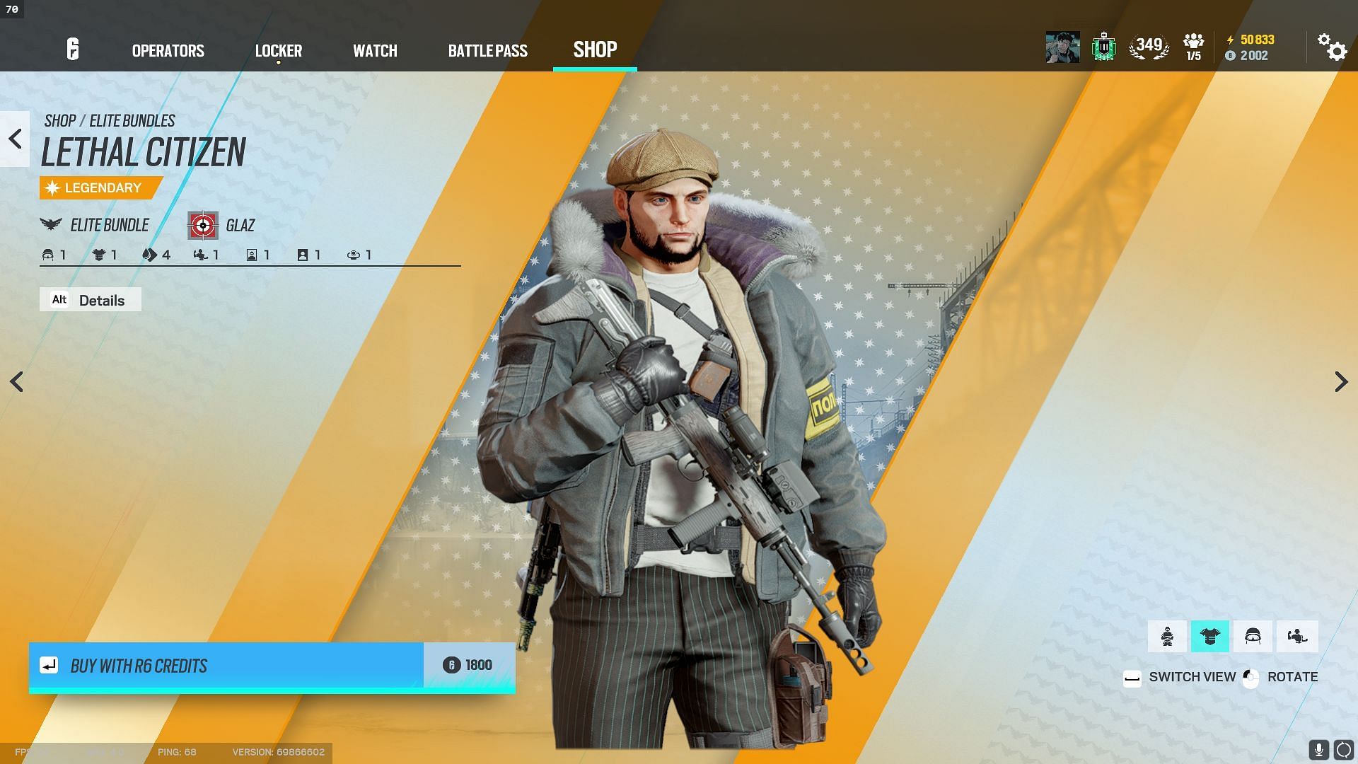 Glaz Elite skin from the game (Image via Ubisoft)