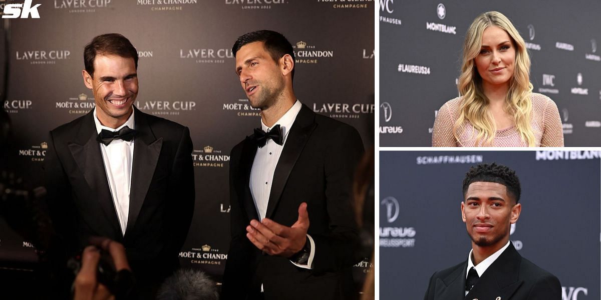 Rafael Nadal and Novak Djokovic reunite at the Laureus Sports Awards
