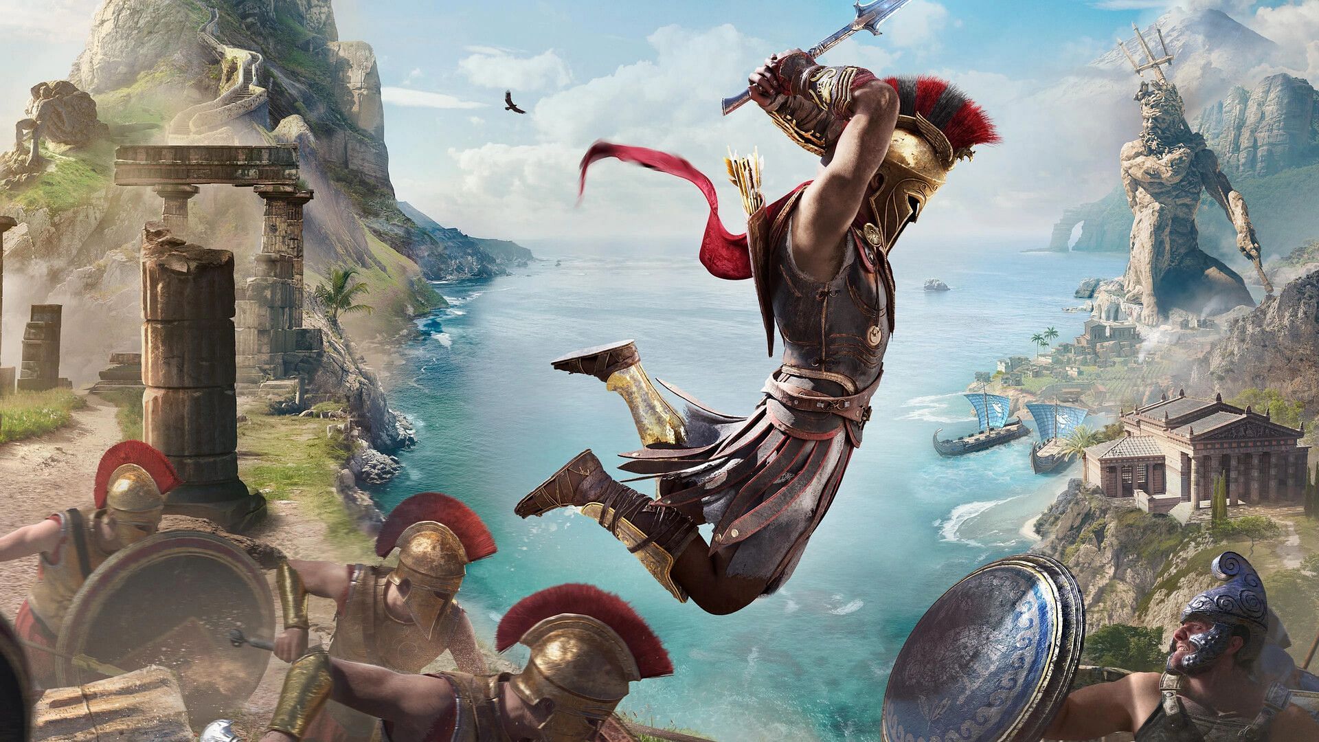 Battle the epics of history in Assassin&#039;s Creed: Odyssey. (Image via Sony)