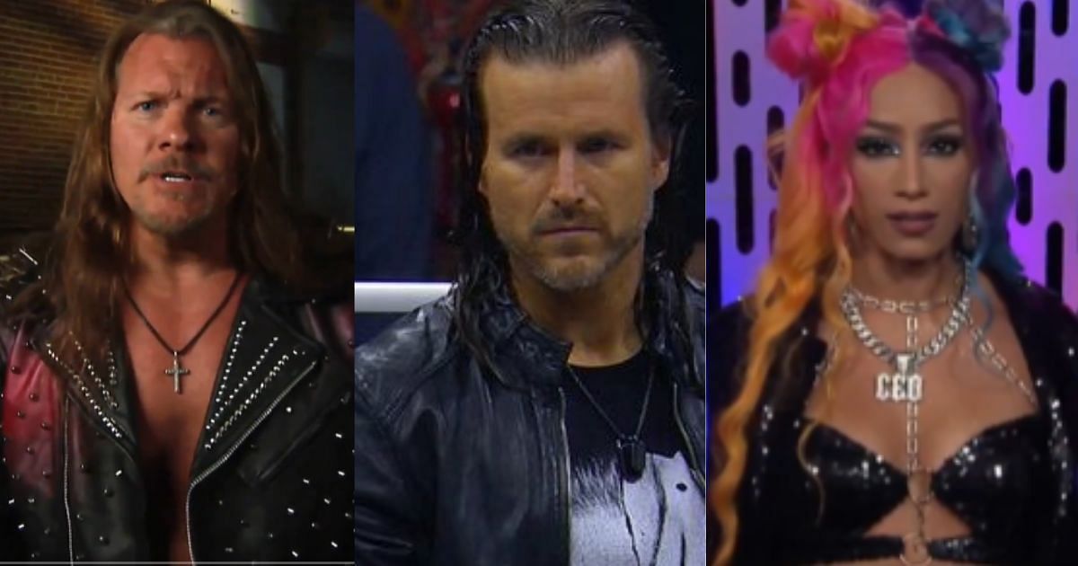 Chris Jericho (left), Adam Cole (middle) and Mercedes Mone (right) [Images via AEW on X]