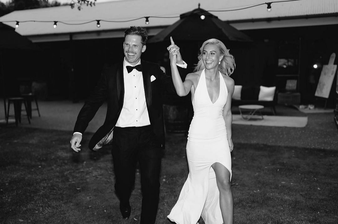 Lockie Ferguson with his wife