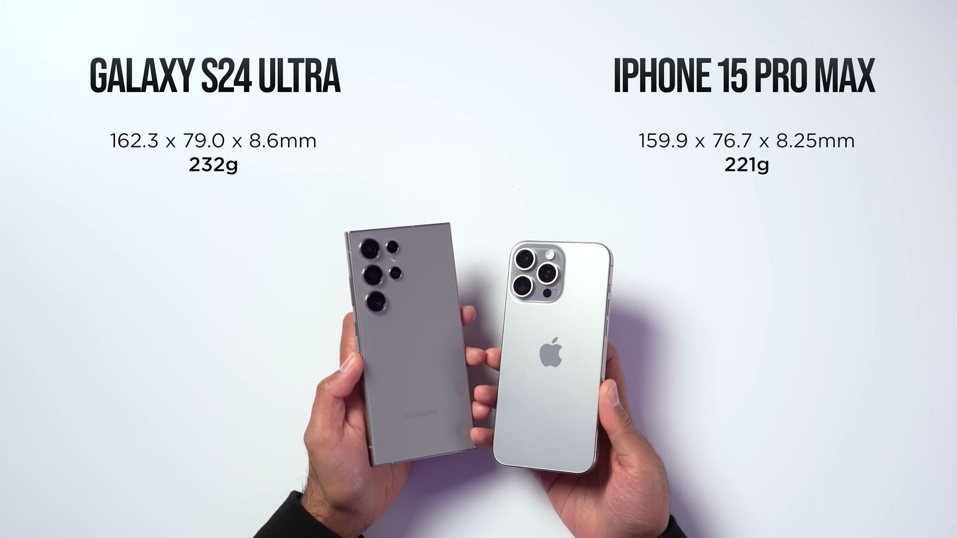 Samsung Galaxy S24 Ultra vs iPhone 15 Pro Max (Image via SuperSaf/YouTube)
