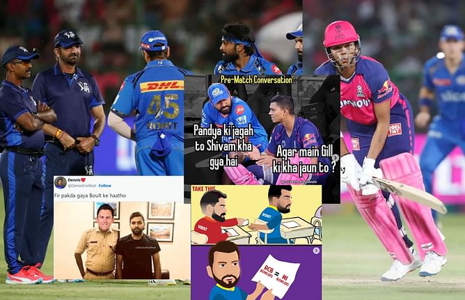 "He should get sacked immediately"- Top 10 funny memes after RR's comprehensive 9-wicket win against MI in IPL 2024