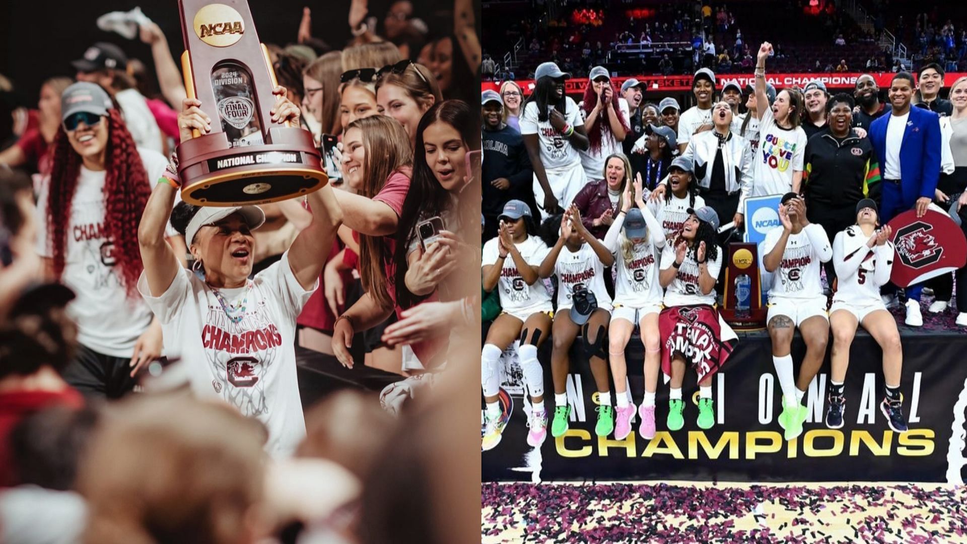 Coach Dawn Staley and her South Carolina team 