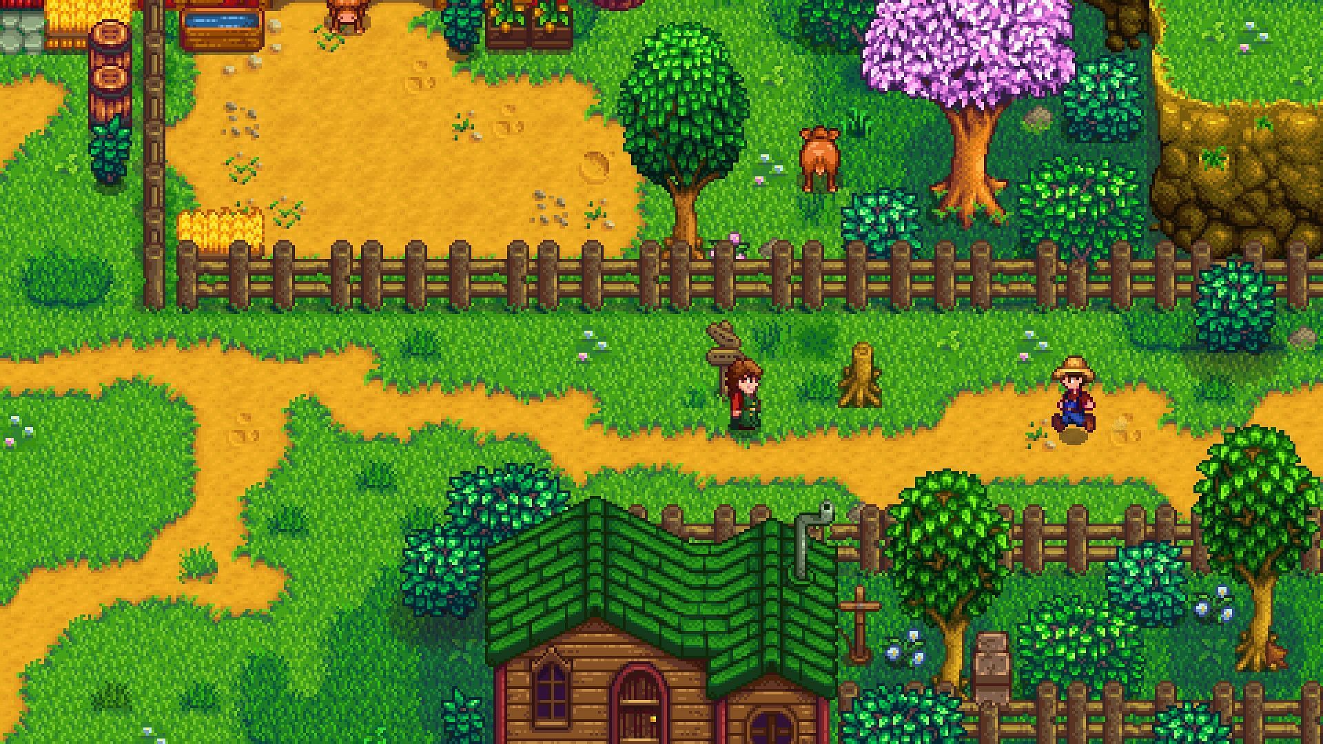 You can return to Robin&#039;s house to find Linus in his tent (Image via ConcernedApe)