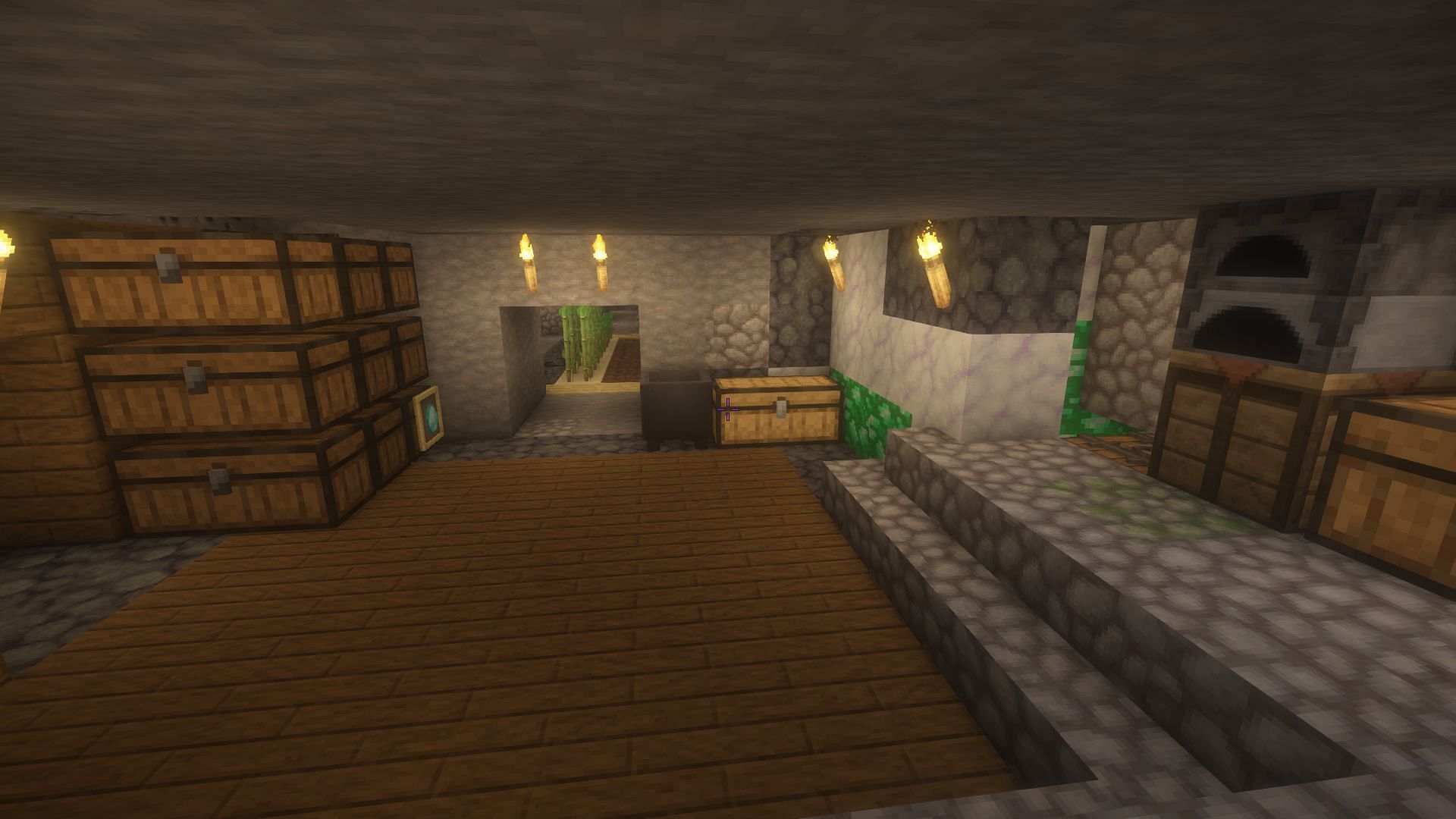 Another view of the survival base with Lithios applied (Image via Mojang)
