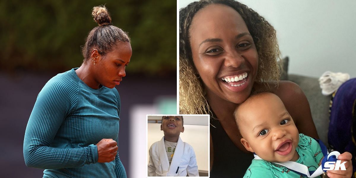 Taylor Townsend with her son Adyn
