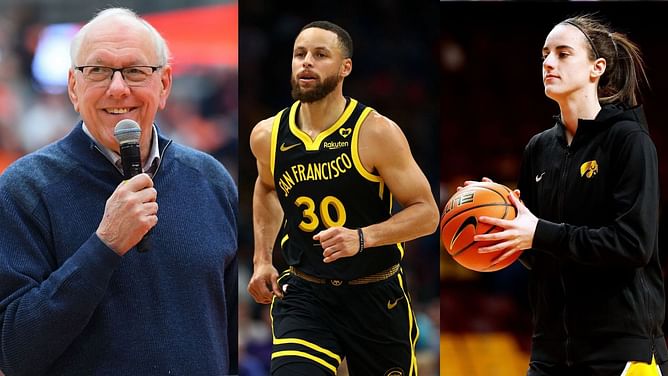 "Only one other than Steph Curry that can do that": Former National champ Jim Boeheim commends $3.2M NIL-valued Caitlin Clark's shooting skills