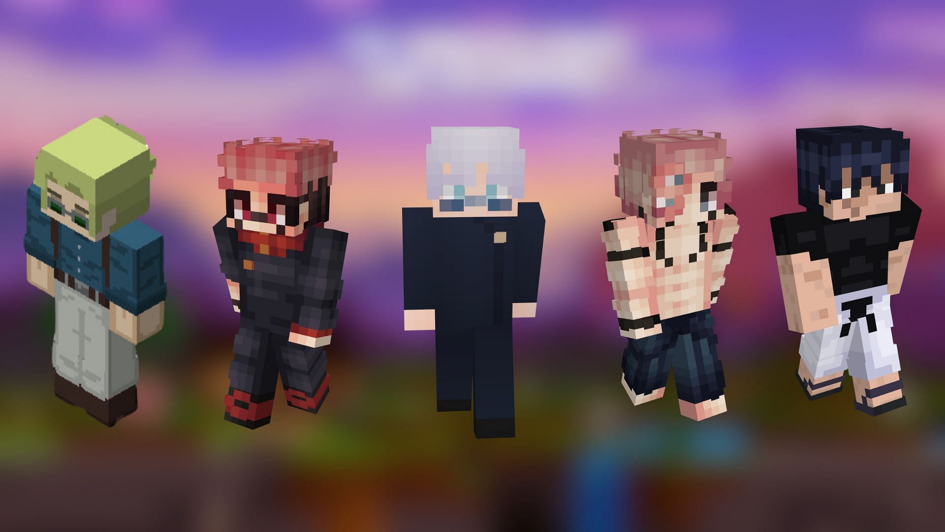 Best Jujutsu Kaisen skin (Image via NameMC and Planet Minecraft)