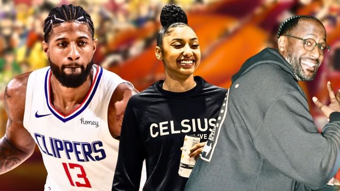 WATCH: Paul George's podcast host Jackie Long hilariously rocks Juju Watkins' signature look