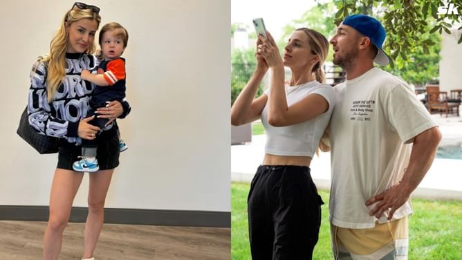 PHOTO: Alex Bregman's wife Reagan Elizabeth shares heartwarming snap of son Knox playing in the pool