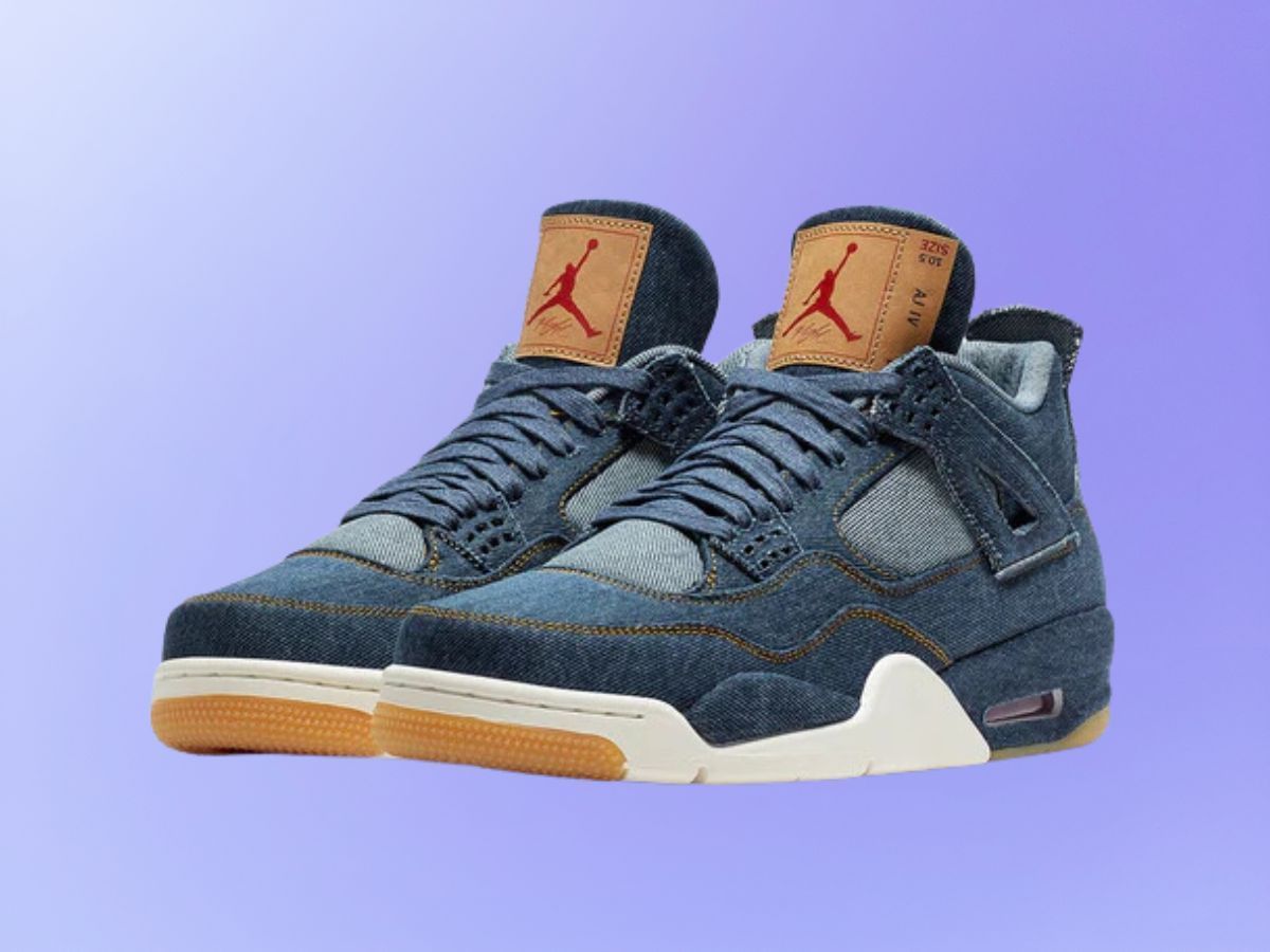 Levi&rsquo;s x Air Jordan 4 Retro &ldquo;Denim&rdquo; (2018) (Image via Crepdogcrew)