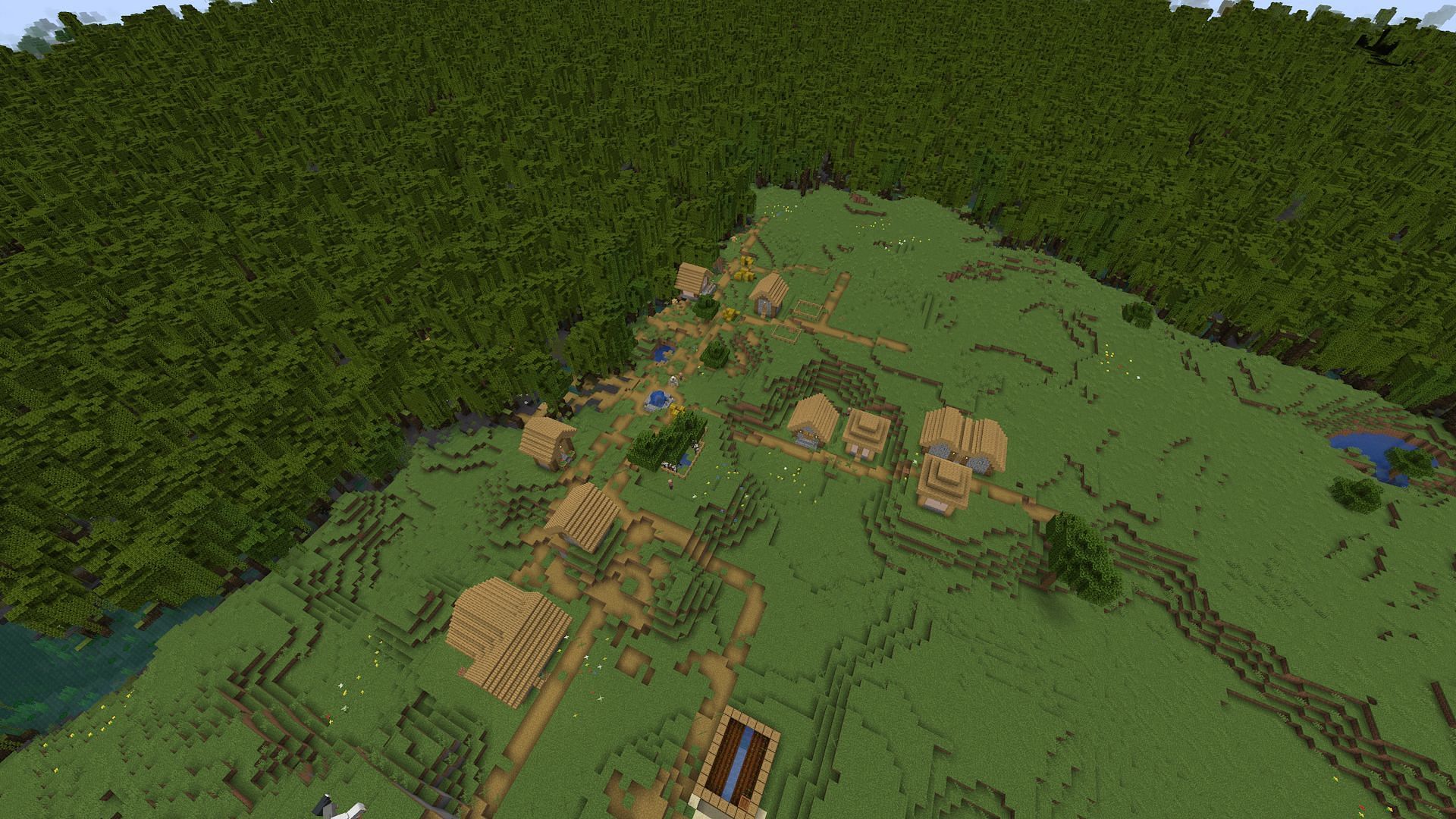 Many of these villages are essentially already in swamps (Image via Mojang)