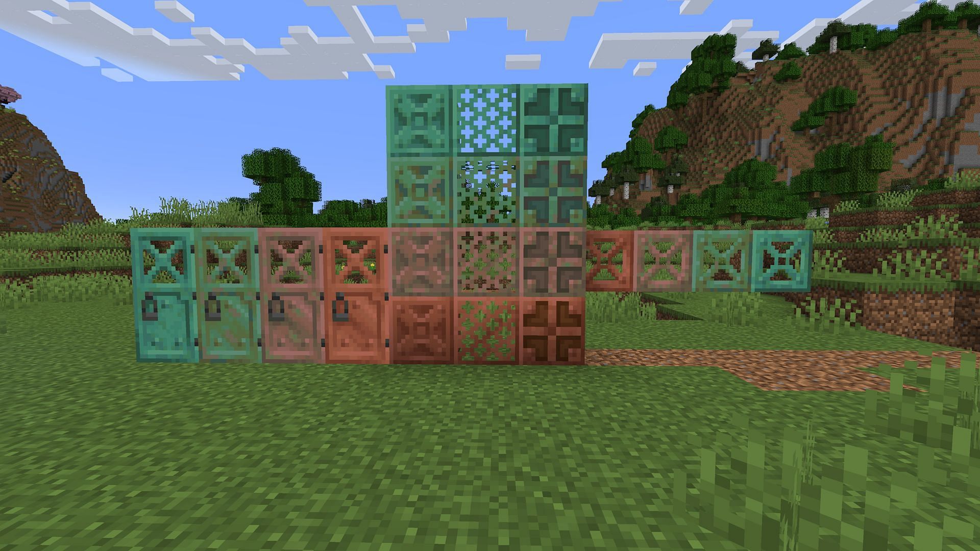 These new copper blocks are much easier to use now that they can be crafted (Image via Mojang)