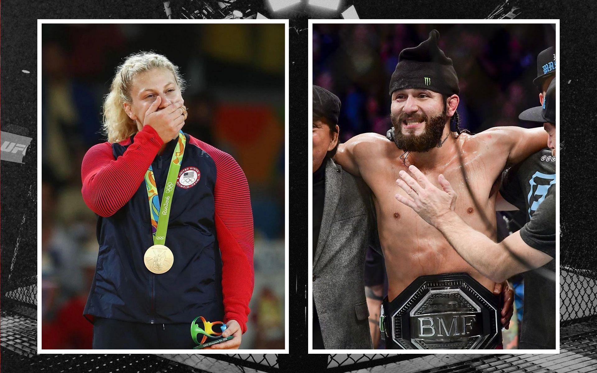 When Jorge Masvidal (right) discussed Kayla Harrison (left). [Image courtesy: Getty Images]