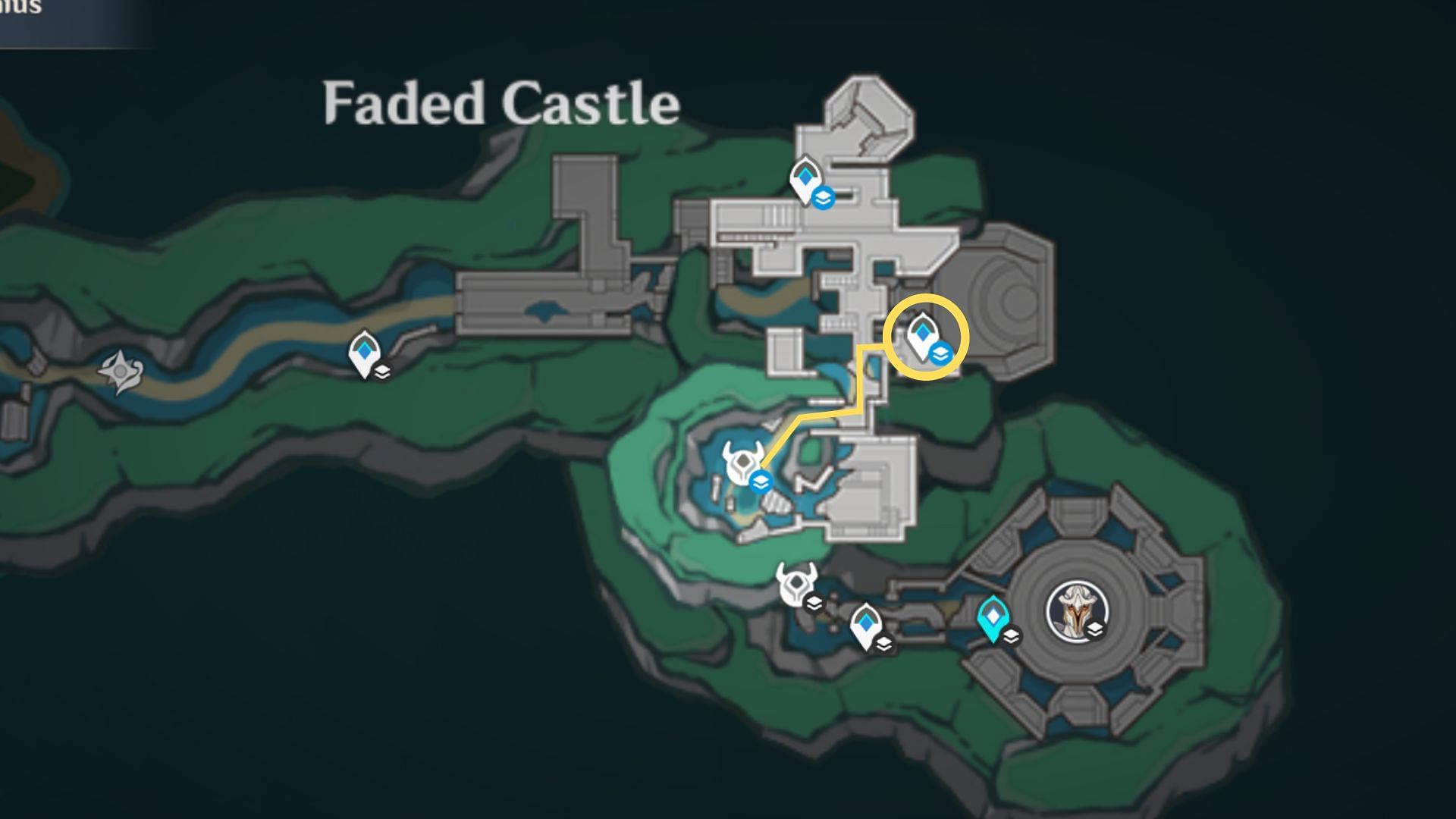 Located in Castle: Middle level (Image via HoYoverse)