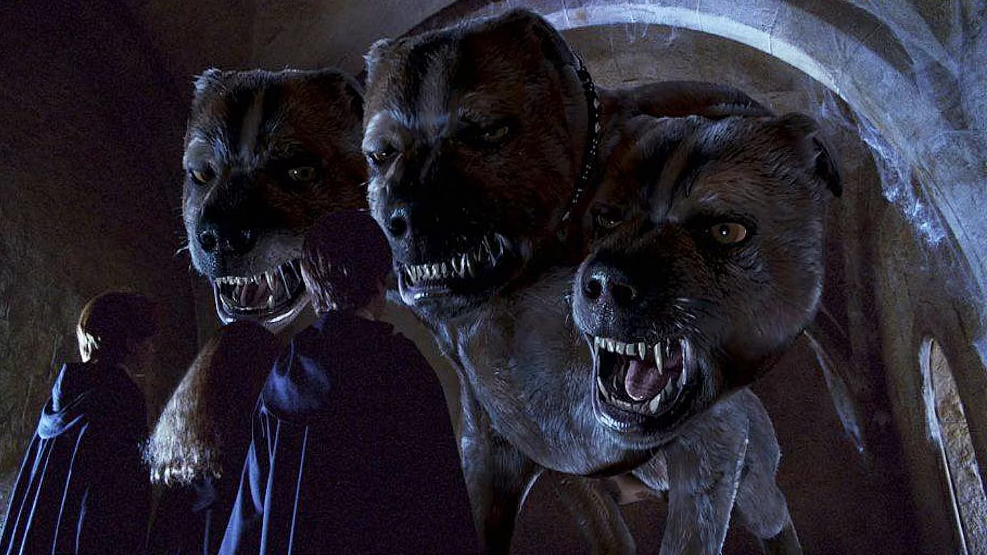 The Cerberus in Harry Potter and the Philosopher&#039;s Stone (Image via Warner Bros. Pictures)